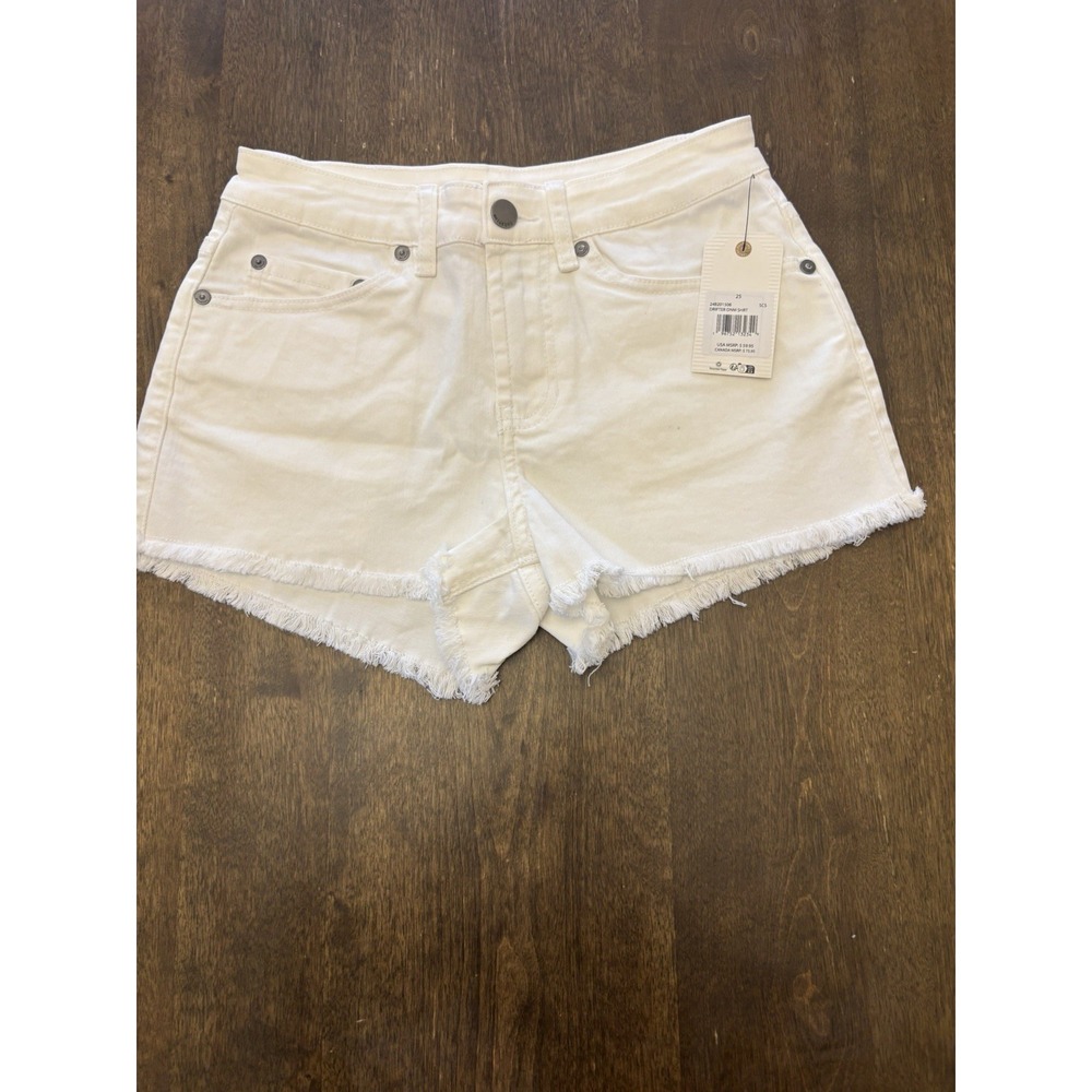 Billabong Women's Drifter Denim Shorts Seashell White 25 - Picture 1 of 3